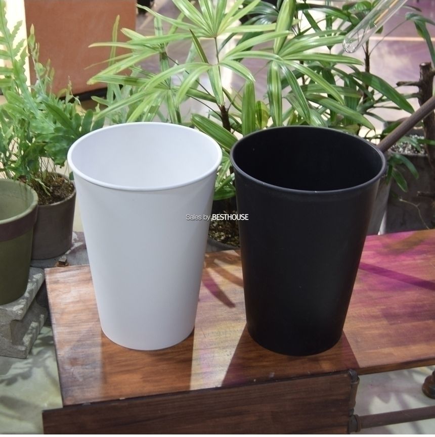 (블랙) PP 플라스틱 꽃통(10L) 24x33cm/화병/심플화병/디자인화병/원예용품/꽃병/디자인꽃병/예쁜꽃병/홈인