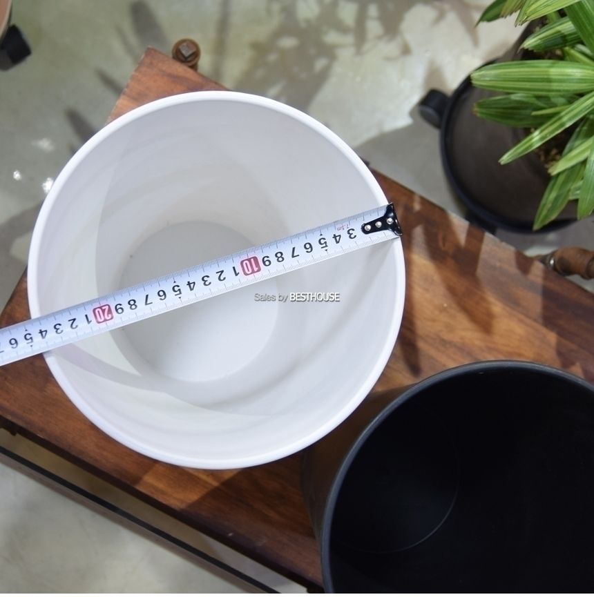(블랙) PP 플라스틱 꽃통(10L) 24x33cm/화병/심플화병/디자인화병/원예용품/꽃병/디자인꽃병/예쁜꽃병/홈인
