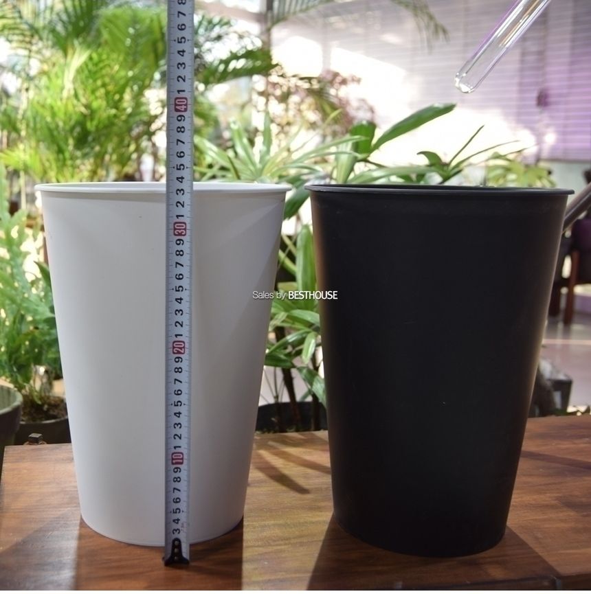 (블랙) PP 플라스틱 꽃통(10L) 24x33cm/화병/심플화병/디자인화병/원예용품/꽃병/디자인꽃병/예쁜꽃병/홈인