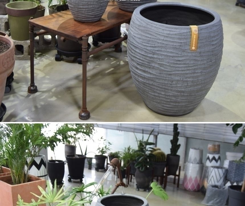 esteras 실외용 FRP 대형타원화분 41x45cm Timaru/화분/정원용품/홈가드닝용품/가드닝화분/가정용화분/야외