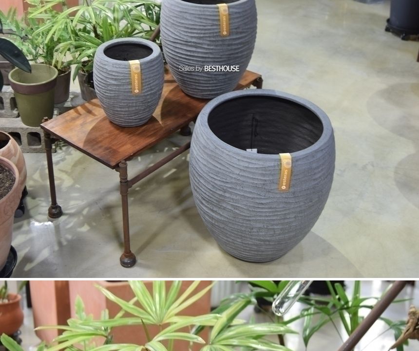 esteras 실외용 FRP 대형타원화분 41x45cm Timaru/화분/정원용품/홈가드닝용품/가드닝화분/가정용화분/야외