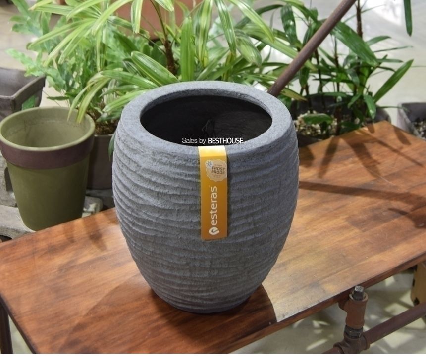 esteras 실외용 FRP 대형타원화분 41x45cm Timaru/화분/정원용품/홈가드닝용품/가드닝화분/가정용화분/야외