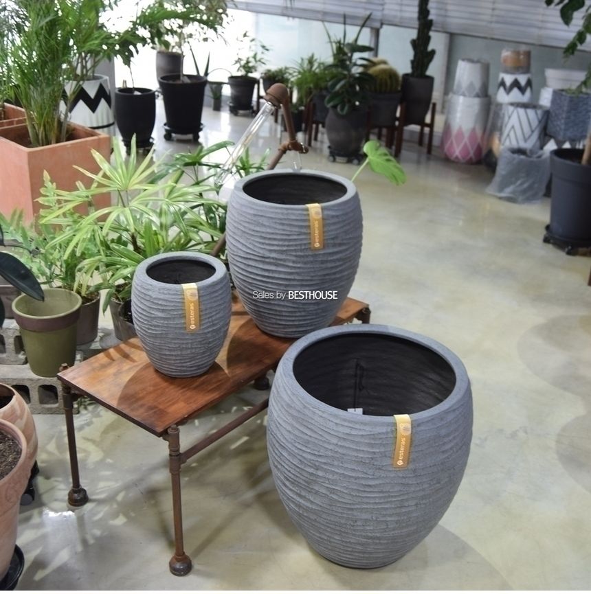 esteras 실외용 FRP 대형타원화분 28x30cm Timaru/화분/정원용품/홈가드닝용품/가드닝화분/가정용화분/야외