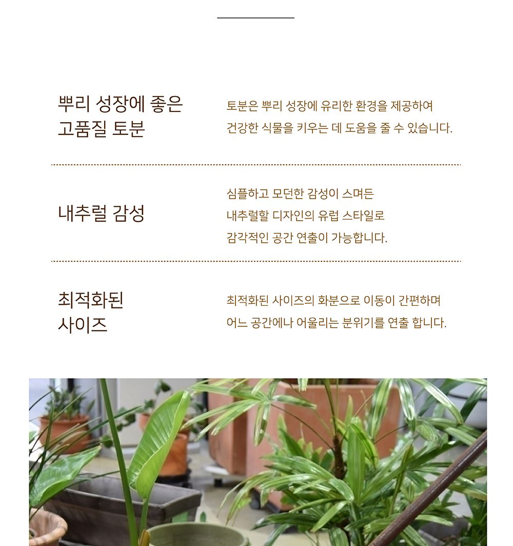 이탈리아 토분.턱실린더 브라운 0P140SZ 14x10cm/화분/흙화분/토분/토분세트/화분세트/인테리어화분/인테리
