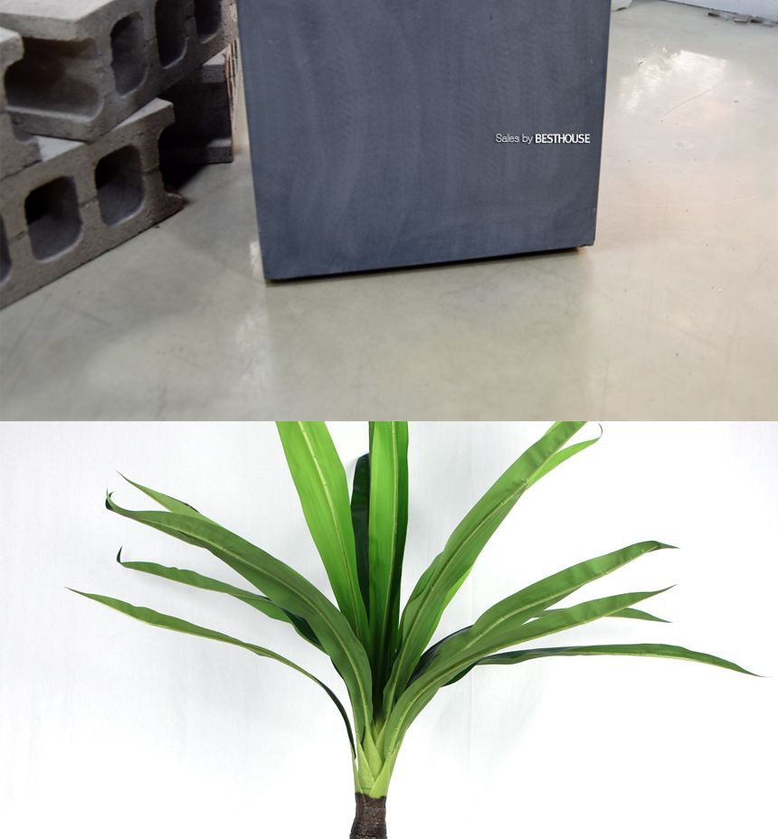 (물구멍타공(단순변심불가)) 모던 FRP 초대형화분 정사각 HP1055 D40 40x40cm 네추럴시멘트/화분/정원용품/