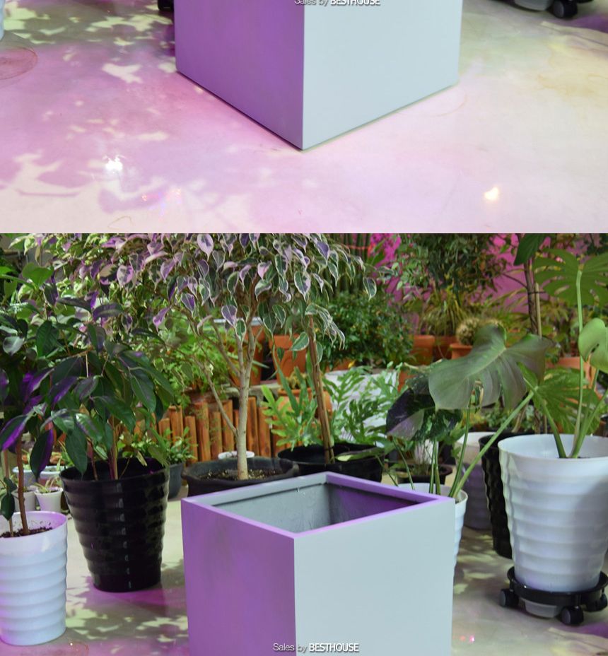 (물구멍타공(단순변심불가)) 모던 FRP 초대형화분 정사각 HP1055 D40 40x40cm 네추럴시멘트/화분/정원용품/