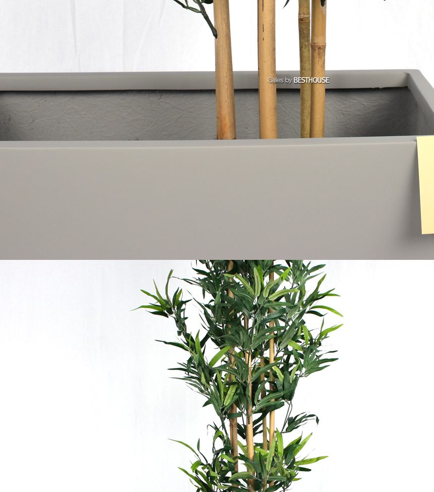 (물구멍X) 모던 FRP 초대형화분 옆이넓은 직사각 HP1259 D60 60x30x30cm 네추럴시멘트/화분/정원용품/홈가