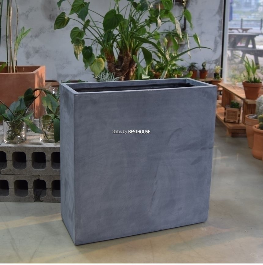 (물구멍타공(단순변심불가)) 모던 FRP 옆이넓은 직사각 91x36x91cm 네추럴시멘트/화분/정원용품/홈가드닝용