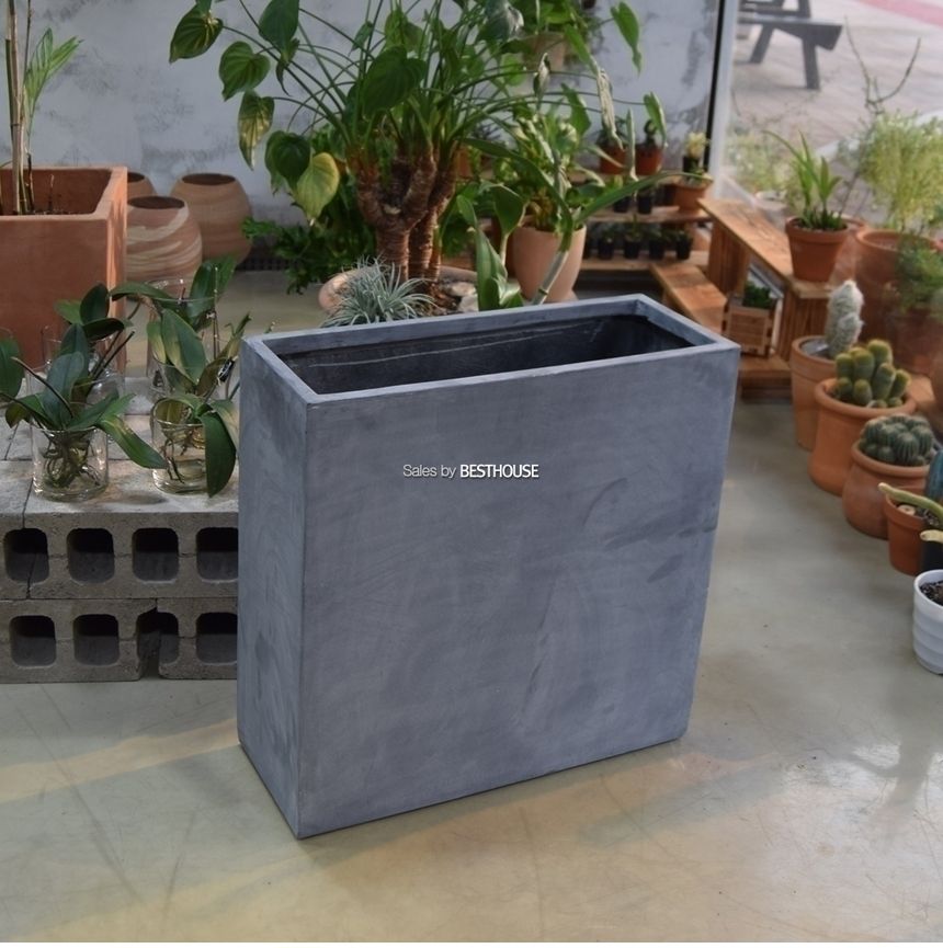 (물구멍타공(단순변심불가)) 모던 FRP 옆이넓은 직사각 71x31x71cm 네추럴시멘트/화분/정원용품/홈가드닝용