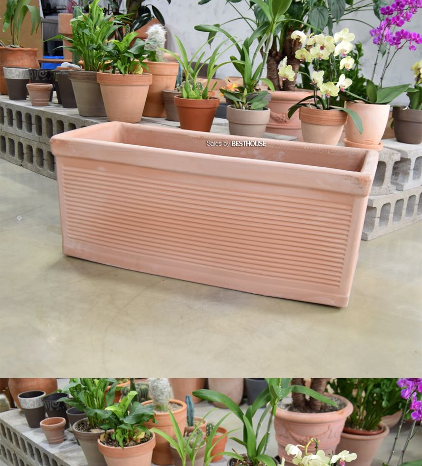 초대형 토분화분 옆이넓은 직사각 85x35x35cm 아레나/화분/흙화분/토분/예쁜화분/디자인화분/인테리어화분/
