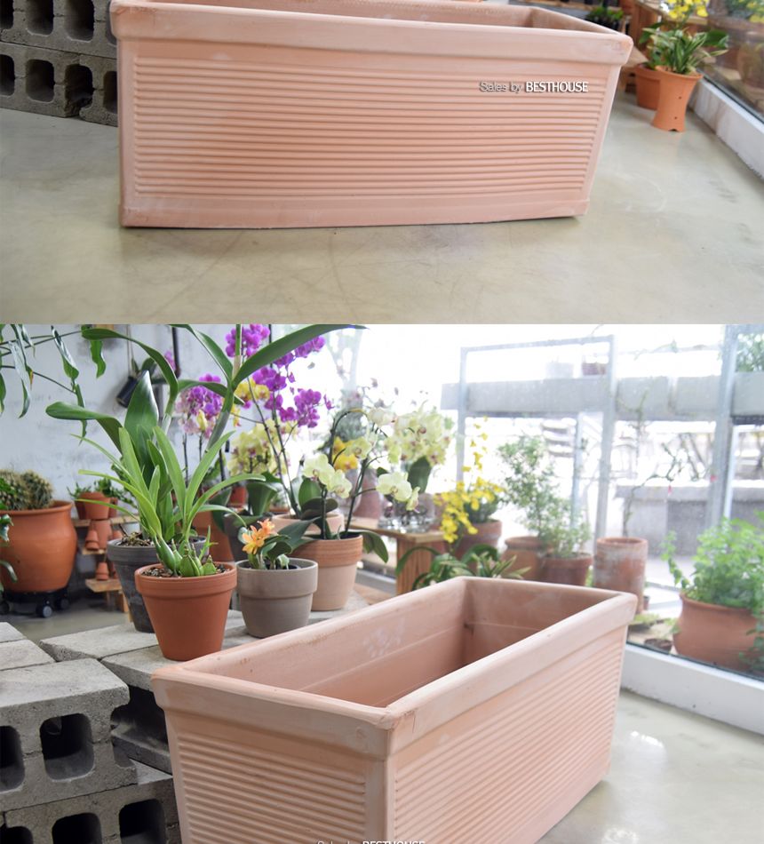 초대형 토분화분 옆이넓은 직사각 85x35x35cm 아레나/화분/흙화분/토분/예쁜화분/디자인화분/인테리어화분/