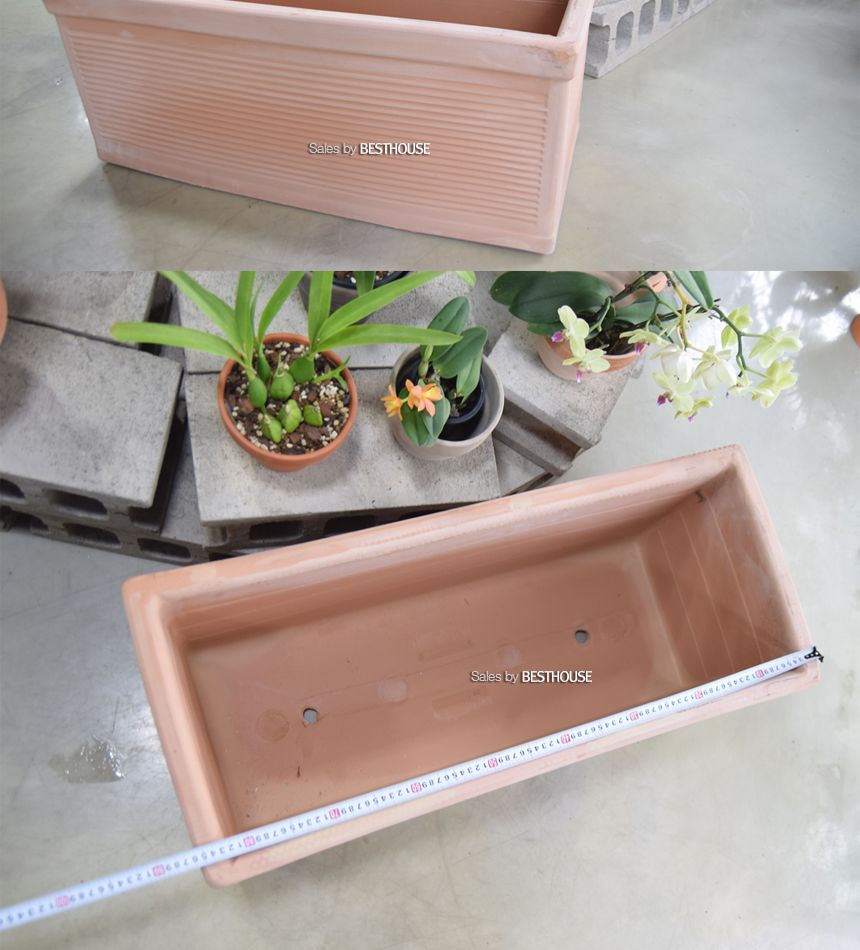 초대형 토분화분 옆이넓은 직사각 85x35x35cm 아레나/화분/흙화분/토분/예쁜화분/디자인화분/인테리어화분/