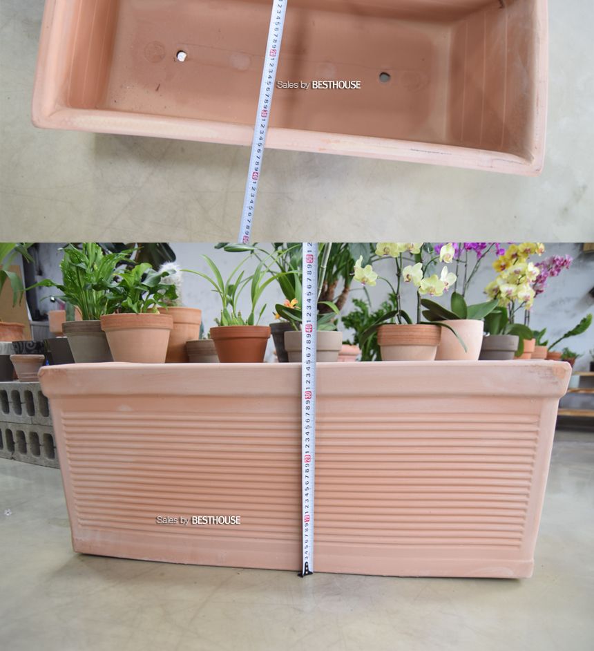 초대형 토분화분 옆이넓은 직사각 85x35x35cm 아레나/화분/흙화분/토분/예쁜화분/디자인화분/인테리어화분/