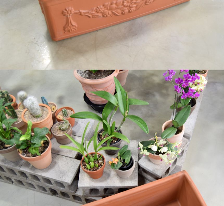 황토빛 초대형 토분화분 옆이넓은 직사각 80x33x33cm/화분/흙화분/토분/예쁜화분/디자인화분/인테리어화분/