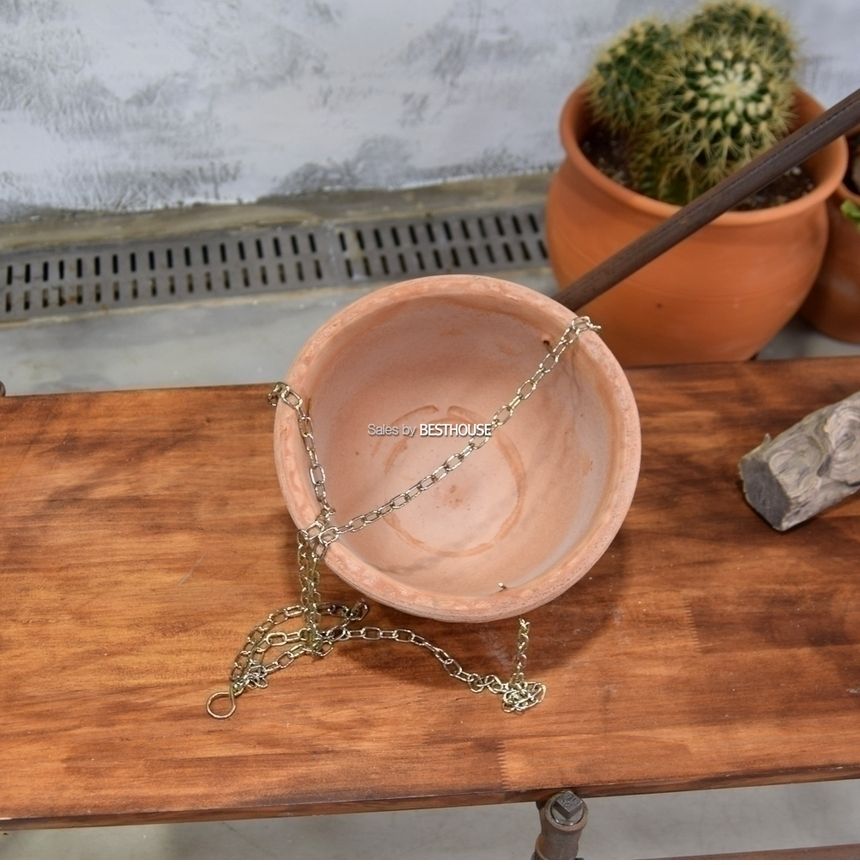 (물구멍타공o) 이탈리아 데로마 행잉 토분 반구(팽이) 25cm/화분/흙화분/토분/예쁜화분/디자인화분/인테리