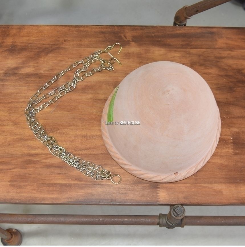 (물구멍타공o) 이탈리아 데로마 행잉 토분 반구(팽이) 25cm/화분/흙화분/토분/예쁜화분/디자인화분/인테리