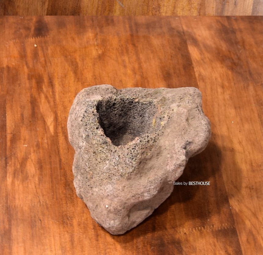 석부작용 화산석 (2호.중) 약 15cm/화분/정원용품/홈가드닝용품/분재화분/분재용화분/낮은화분/낮은분재화