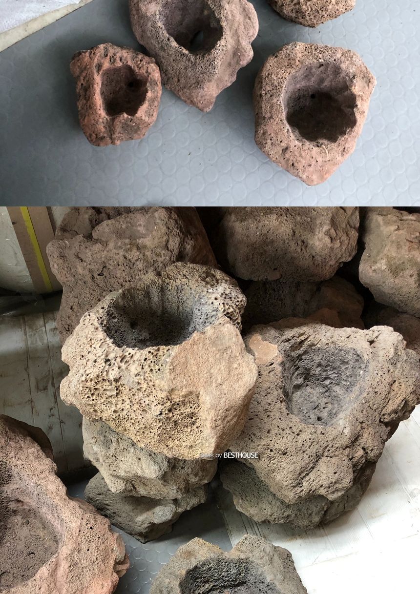 석부작용 화산석 (3호.대) 약 25cm/화분/정원용품/홈가드닝용품/분재화분/분재용화분/낮은화분/낮은분재화