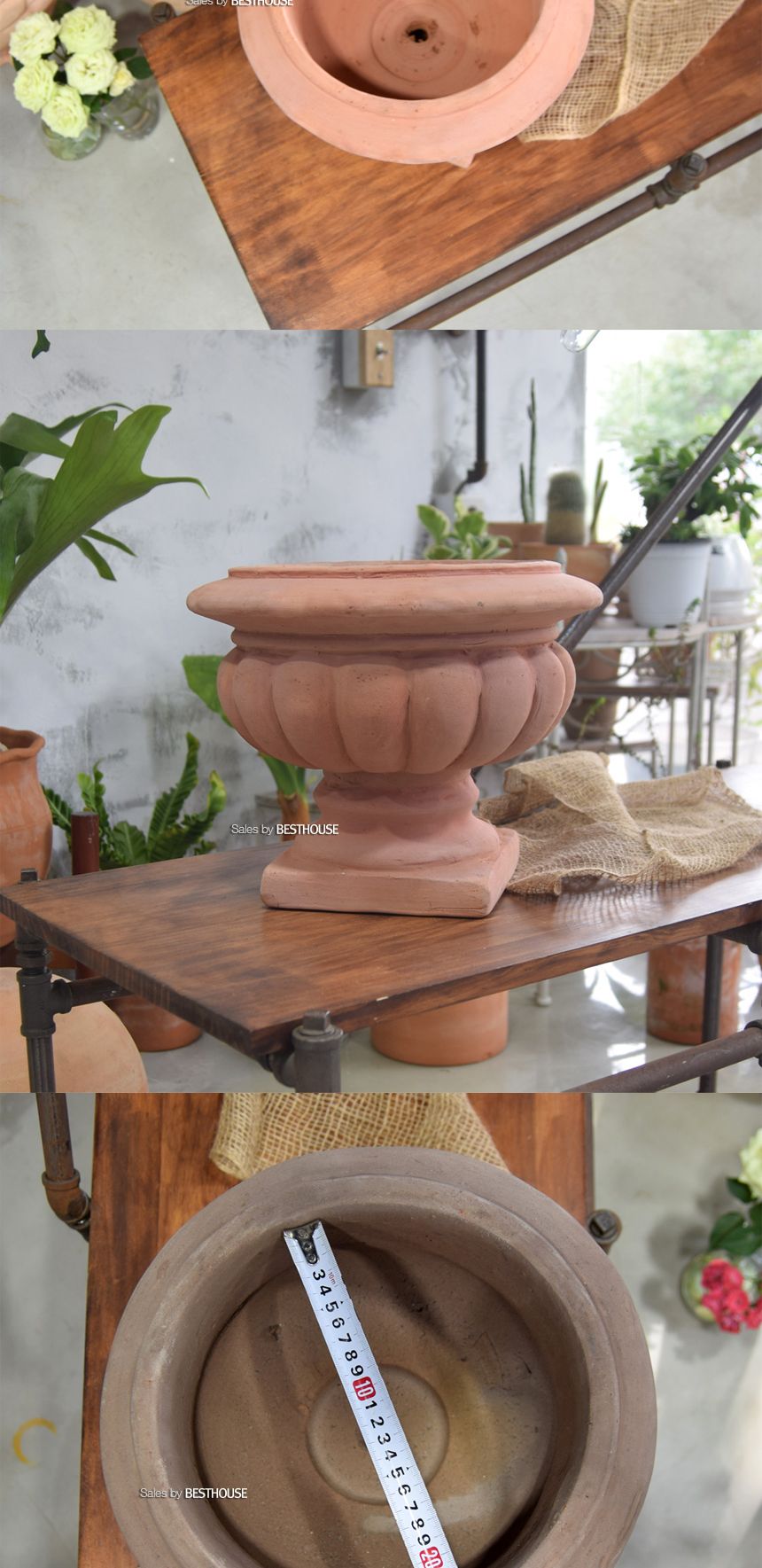이태리풍 토분화분 NV41R 33x25cm 레드브라운/화분/도기/도기화분/토분/인테리어화분/분갈이/분갈이화분/분