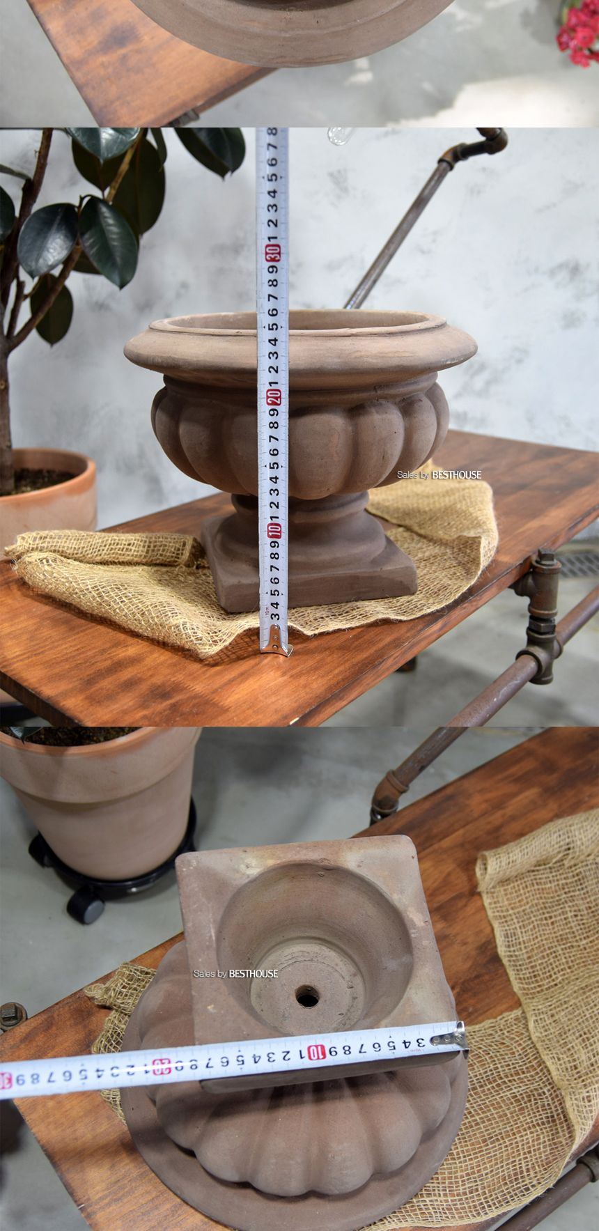 이태리풍 토분화분 NV41R 33x25cm 레드브라운/화분/도기/도기화분/토분/인테리어화분/분갈이/분갈이화분/분