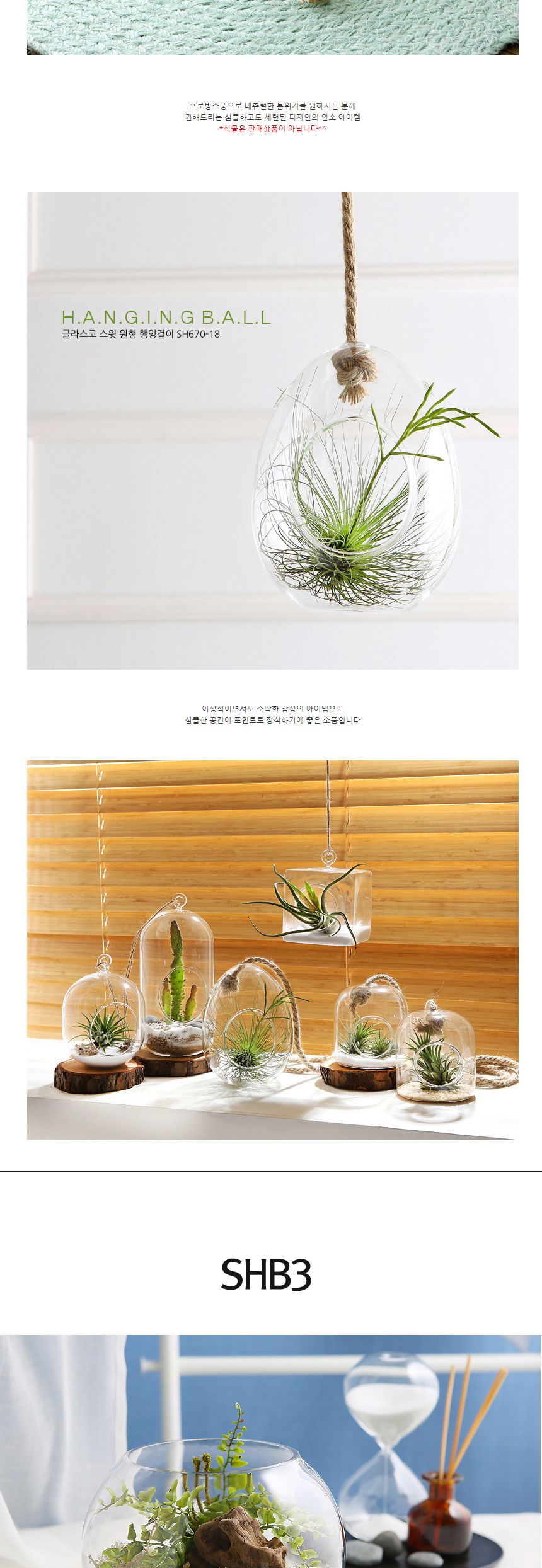 유리화분 화병 수반 SH10x10x20 (긴사각)