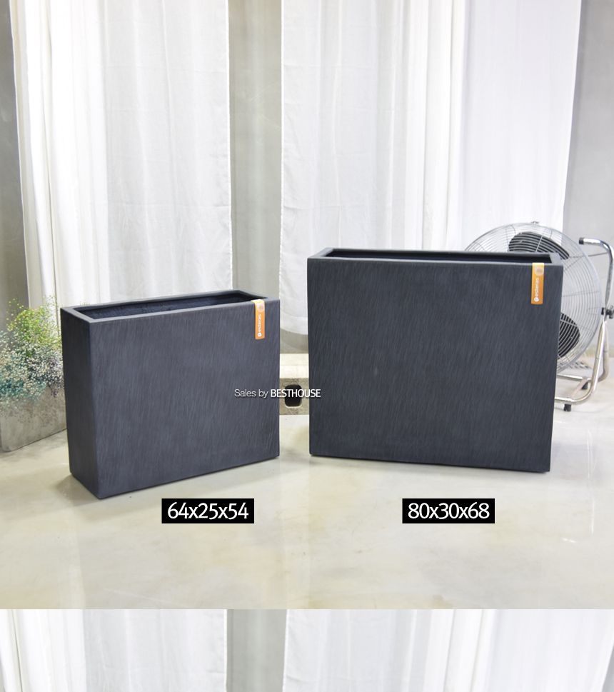 esteras 실외용 FRP 대형직사각 시스템플랜터 화분 64x25x54cm/화분/정원용품/홈가드닝용품/가드닝화분/가
