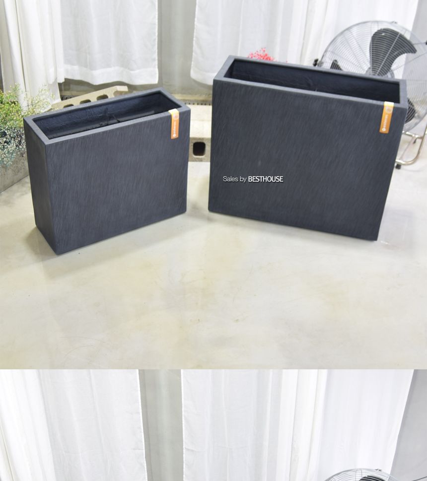 esteras 실외용 FRP 대형직사각 시스템플랜터 화분 64x25x54cm/화분/정원용품/홈가드닝용품/가드닝화분/가