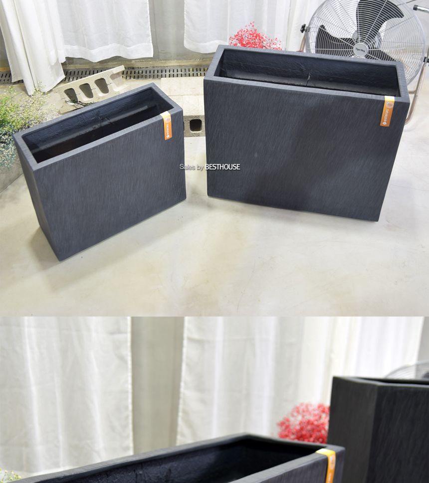 esteras 실외용 FRP 대형직사각 시스템플랜터 화분 64x25x54cm/화분/정원용품/홈가드닝용품/가드닝화분/가
