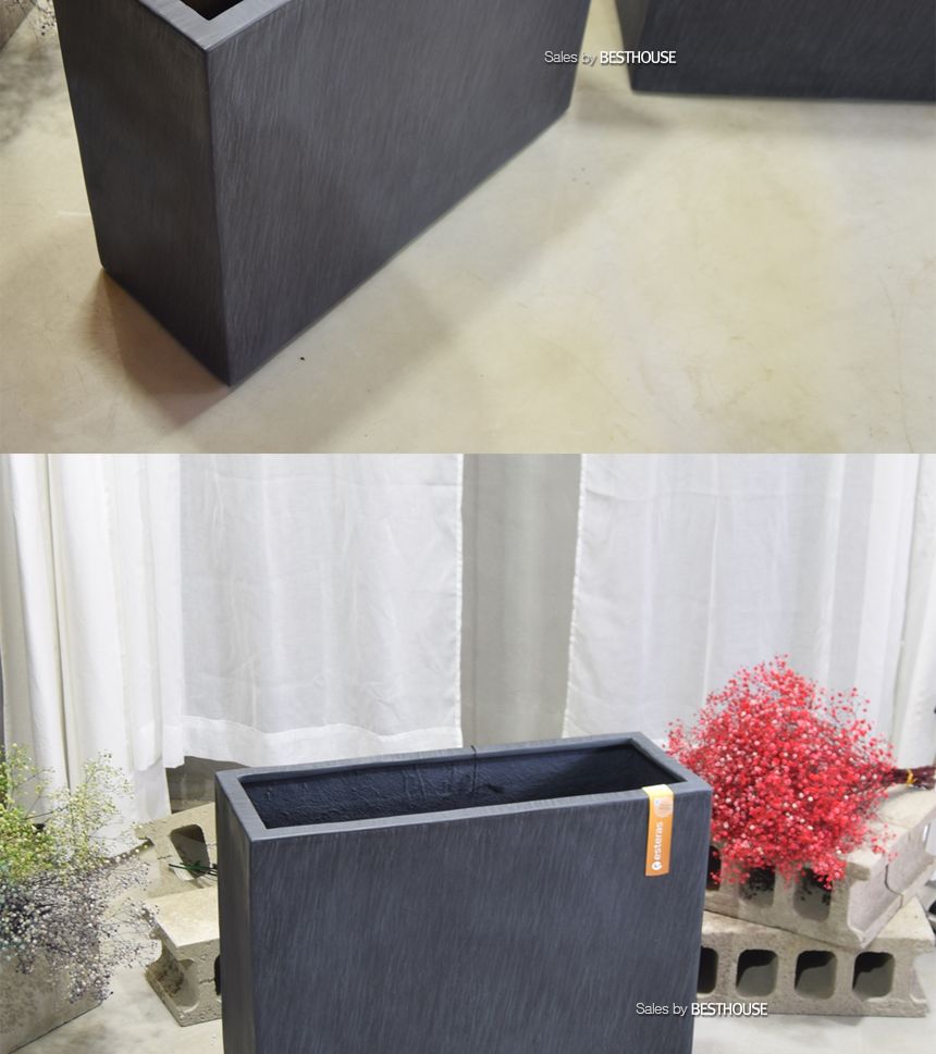 esteras 실외용 FRP 대형직사각 시스템플랜터 화분 64x25x54cm/화분/정원용품/홈가드닝용품/가드닝화분/가