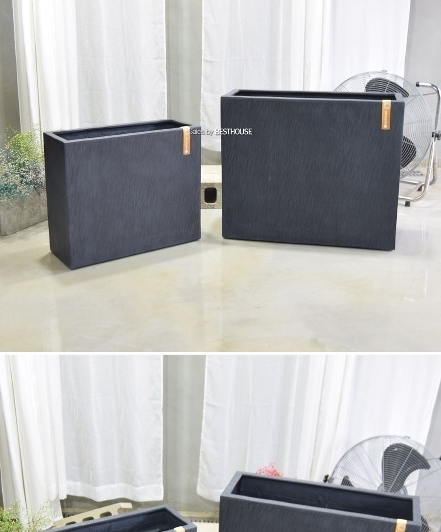 esteras 실외용 FRP 대형직사각 시스템플랜터 화분 64x25x54cm/화분/정원용품/홈가드닝용품/가드닝화분/가