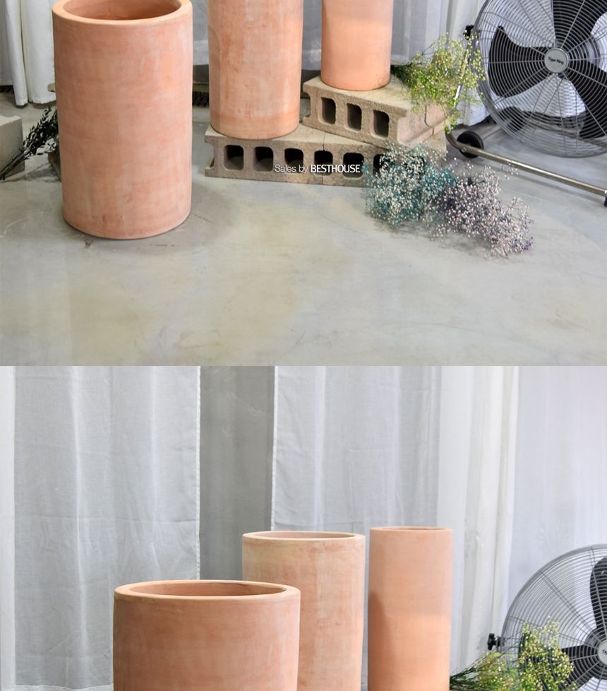 3개셋트 베트남 토분 화분 CV0305 긴정원형23 31 40cm/화분/흙화분/토분/예쁜화분/디자인화분/인테리어화분