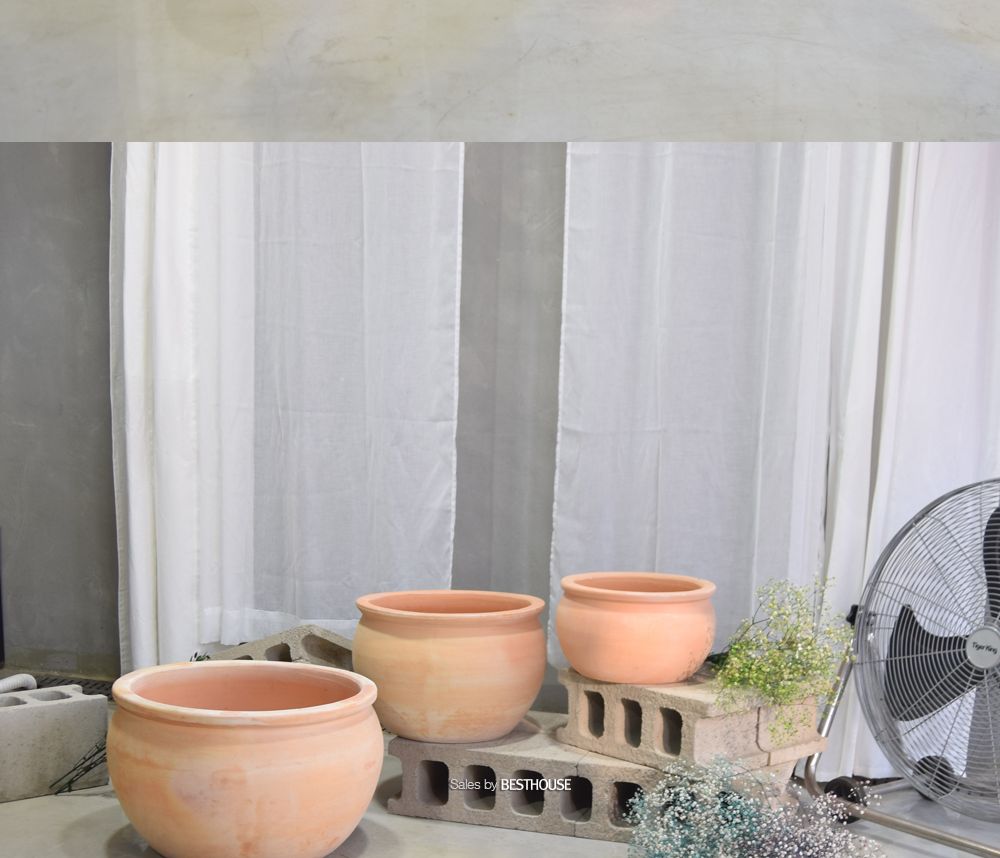 3개셋트 베트남 토분 화분 CV0303 넓은단지30 39 48cm/화분/흙화분/토분/예쁜화분/디자인화분/인테리어화분