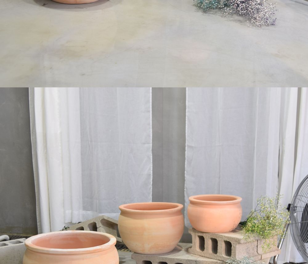 3개셋트 베트남 토분 화분 CV0303 넓은단지30 39 48cm/화분/흙화분/토분/예쁜화분/디자인화분/인테리어화분