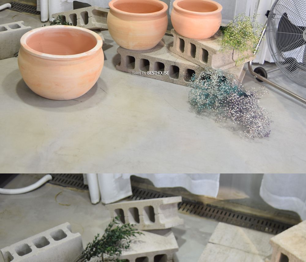 3개셋트 베트남 토분 화분 CV0303 넓은단지30 39 48cm/화분/흙화분/토분/예쁜화분/디자인화분/인테리어화분