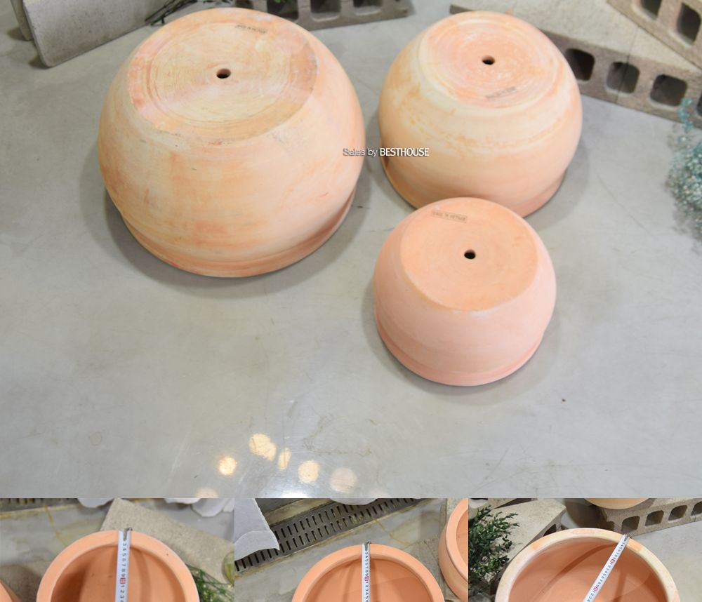 3개셋트 베트남 토분 화분 CV0303 넓은단지30 39 48cm/화분/흙화분/토분/예쁜화분/디자인화분/인테리어화분