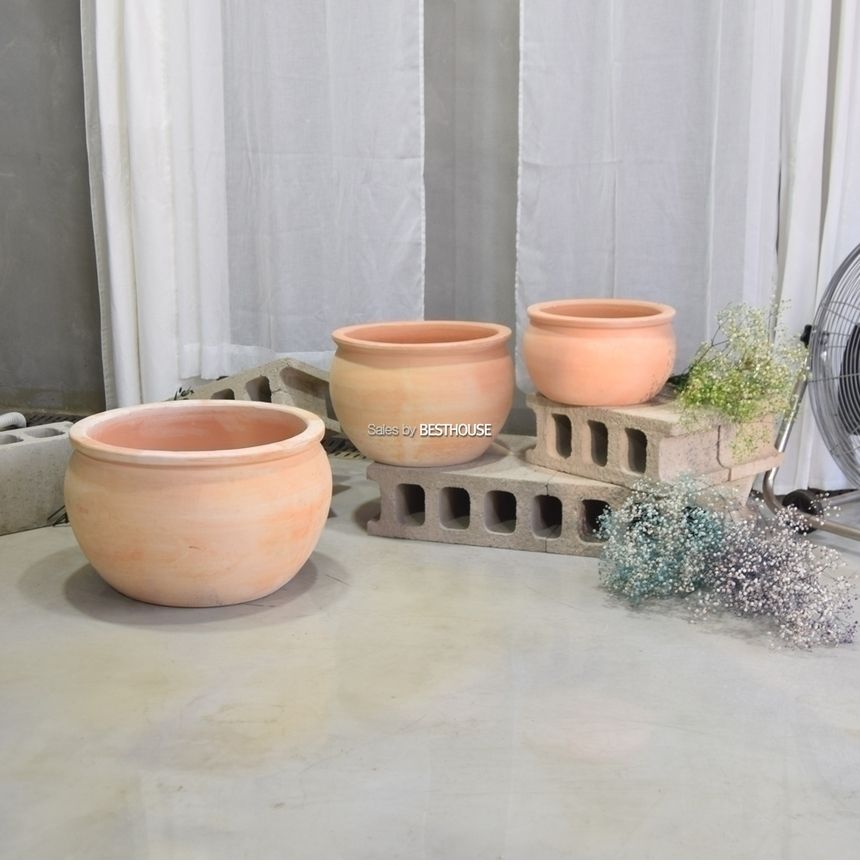 3개셋트 베트남 토분 화분 CV0303 넓은단지30 39 48cm/화분/흙화분/토분/예쁜화분/디자인화분/인테리어화분