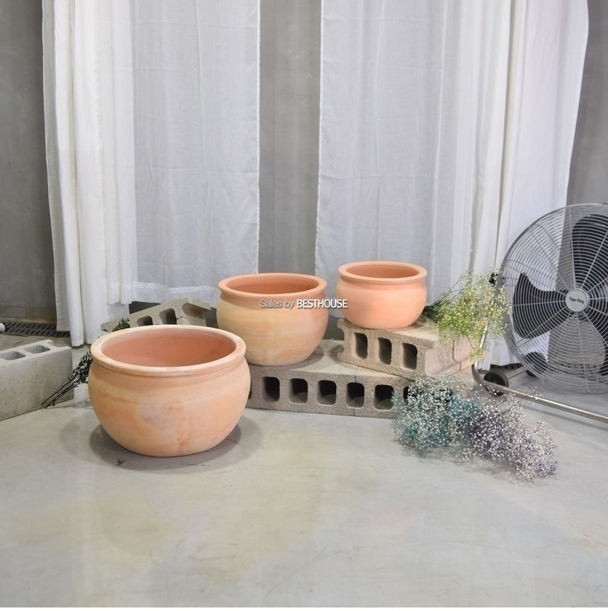 3개셋트 베트남 토분 화분 CV0303 넓은단지30 39 48cm/화분/흙화분/토분/예쁜화분/디자인화분/인테리어화분