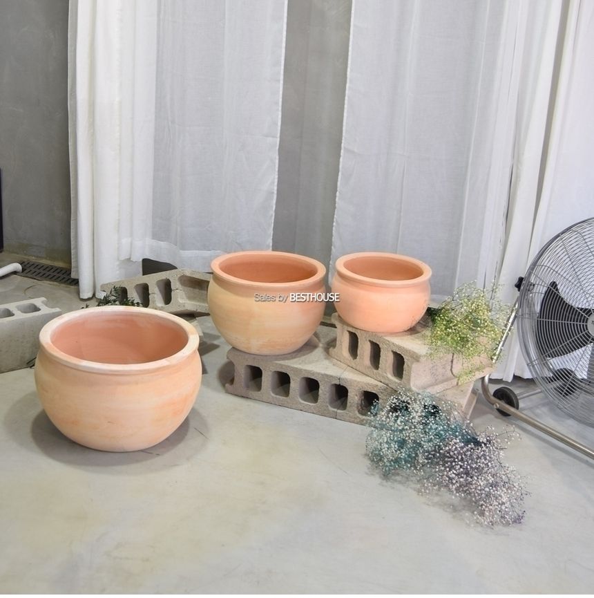 3개셋트 베트남 토분 화분 CV0303 넓은단지30 39 48cm/화분/흙화분/토분/예쁜화분/디자인화분/인테리어화분