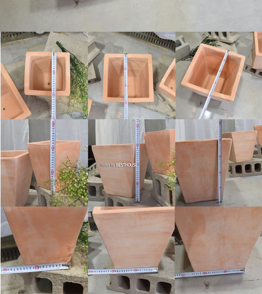 3개셋트 베트남 토분 화분 CV0302 사각사다리20 30 40/화분/흙화분/토분/예쁜화분/디자인화분/인테리어화분