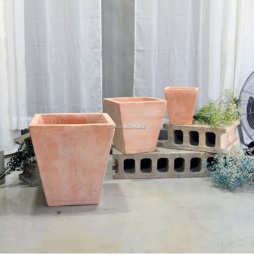 3개셋트 베트남 토분 화분 CV0302 사각사다리20 30 40/화분/흙화분/토분/예쁜화분/디자인화분/인테리어화분