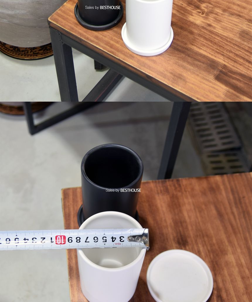 (화이트 무광) 모던 무광 도기화분 미니 긴원통형 8x12cm/모던화분/모던도기화분/화분/토분/흑화분/흙화분/