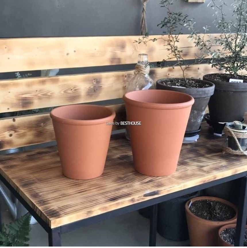 독일산 브라운 로즈분(2호) 14x14cm 꼬깔 토분 화분/화분/흙화분/토분/예쁜화분/디자인화분/인테리어화분/