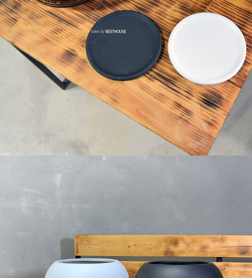 (블랙) 모던 수지 마블 단지 화분 20x24cm/모던화분/모던도기화분/화분/토분/흑화분/흙화분/옹기화분/주물