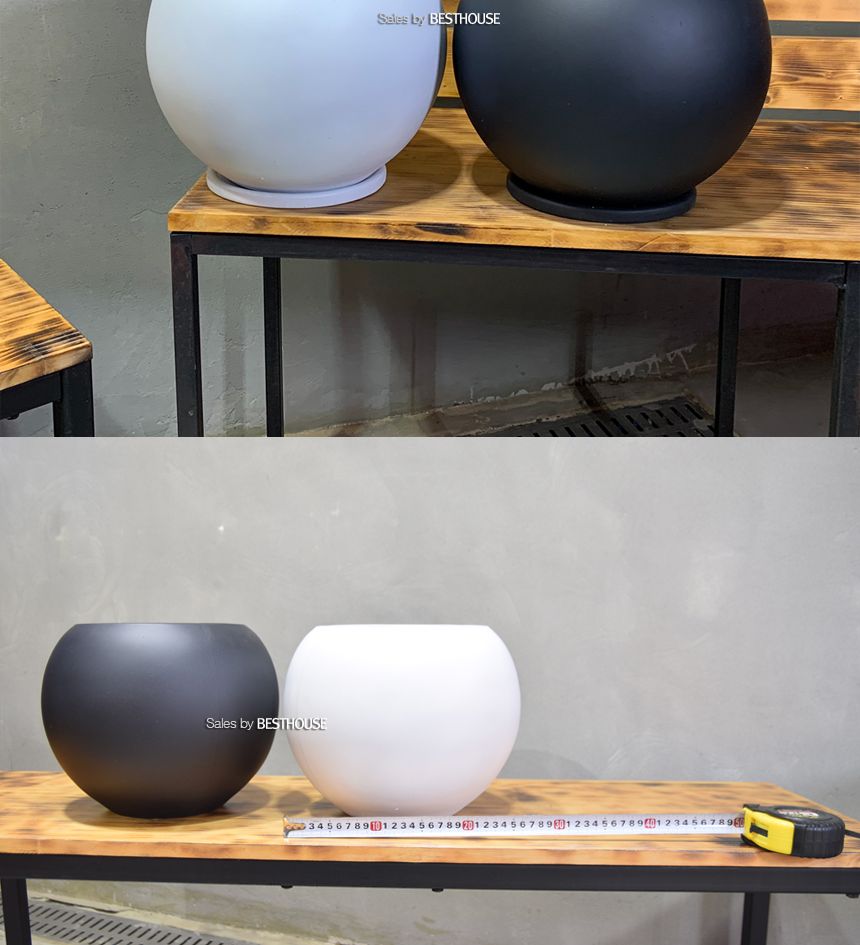 (블랙) 모던 수지 마블 단지 화분 20x24cm/모던화분/모던도기화분/화분/토분/흑화분/흙화분/옹기화분/주물