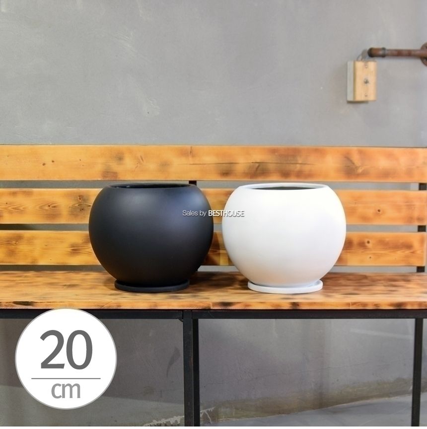 (블랙) 모던 수지 마블 단지 화분 20x24cm/모던화분/모던도기화분/화분/토분/흑화분/흙화분/옹기화분/주물