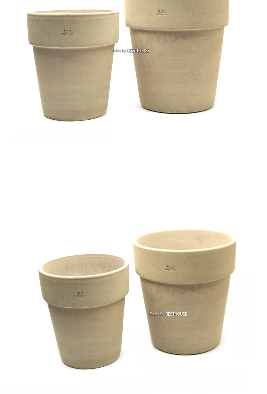 이탈리아 토분.바소 알토 그레이(모카) E19 19x21cm/화분/흙화분/토분/예쁜화분/디자인화분/인테리어화분/