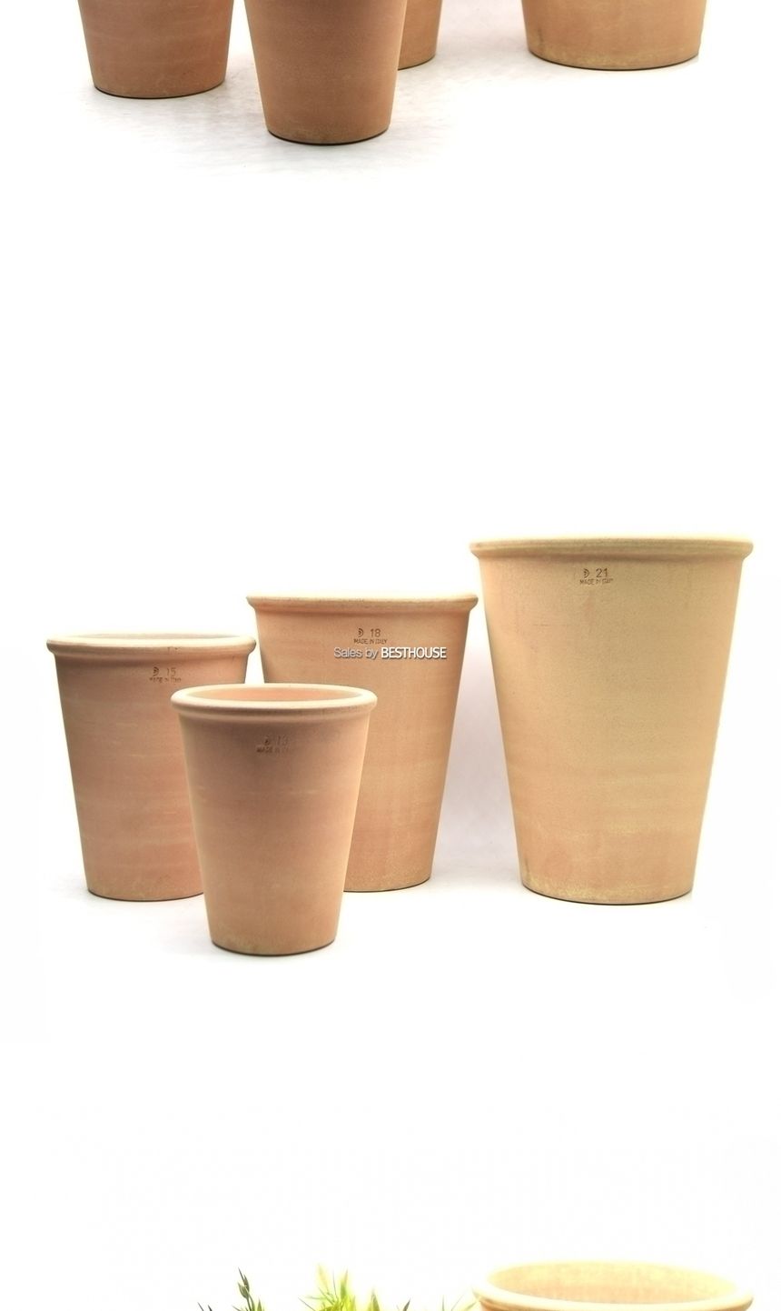 이탈리아 토분.바소 GARDA(꼬깔) 아레나 R13 13x16cm/화분/흙화분/토분/예쁜화분/디자인화분/인테리어화분/