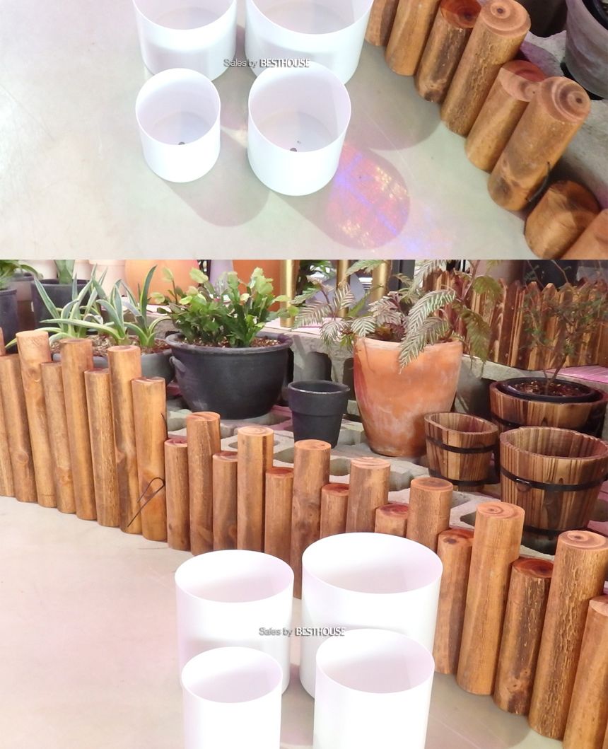 법랑 메탈 원통형 화분 (대1호) 25X26cm 화이트/회분/원통화분/원통형화분/원형화분/인테리어화분/대형화분