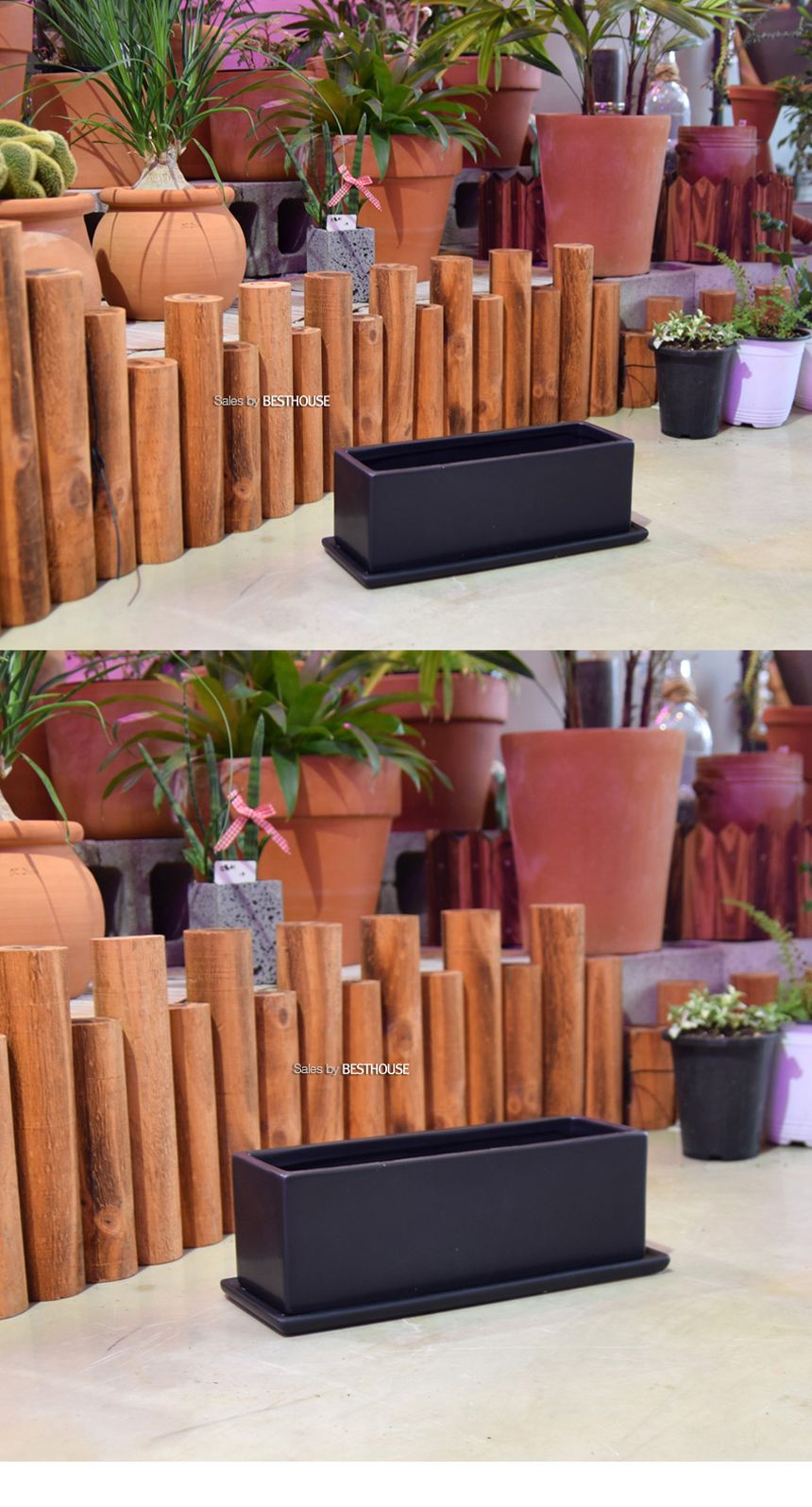 (30x10x13cm 화이트 (유광)) 모던 도기화분 옆이 넓은 직사각 모음/화분/정원용품/홈가드닝용품/가드닝용품