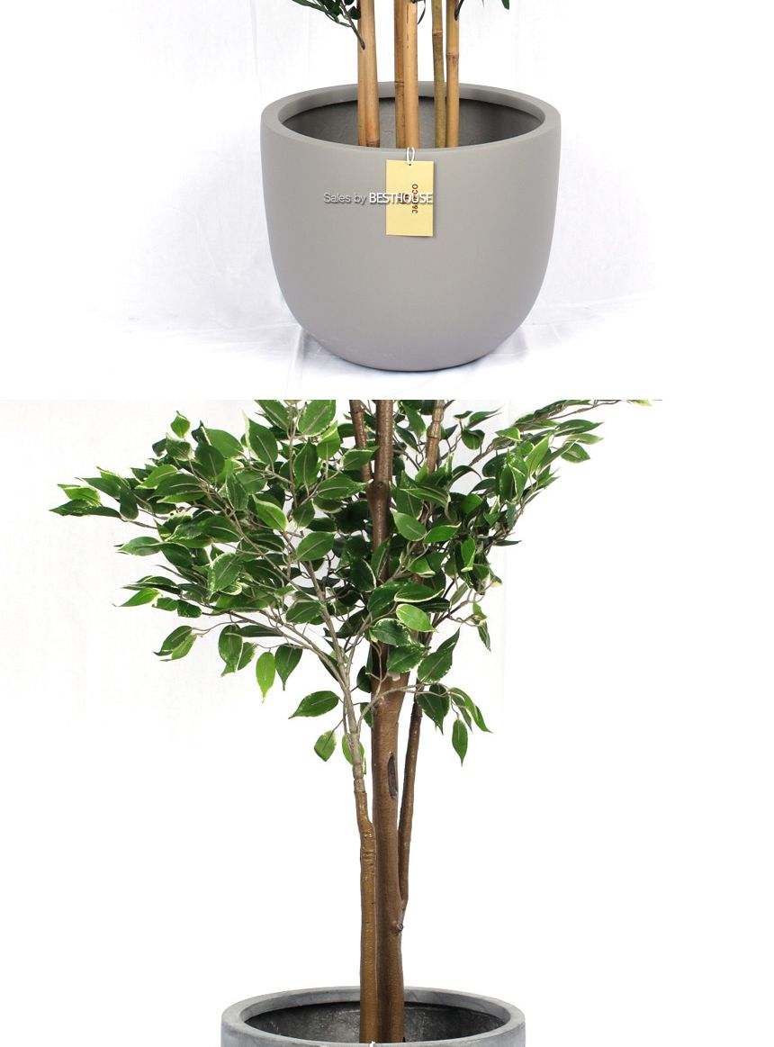 (물구멍타공(단순변심불가)) 모던 FRP 초대형화분 단지형 HP1083 D70 70x64cm 네추럴시멘트/화분/정원용품/